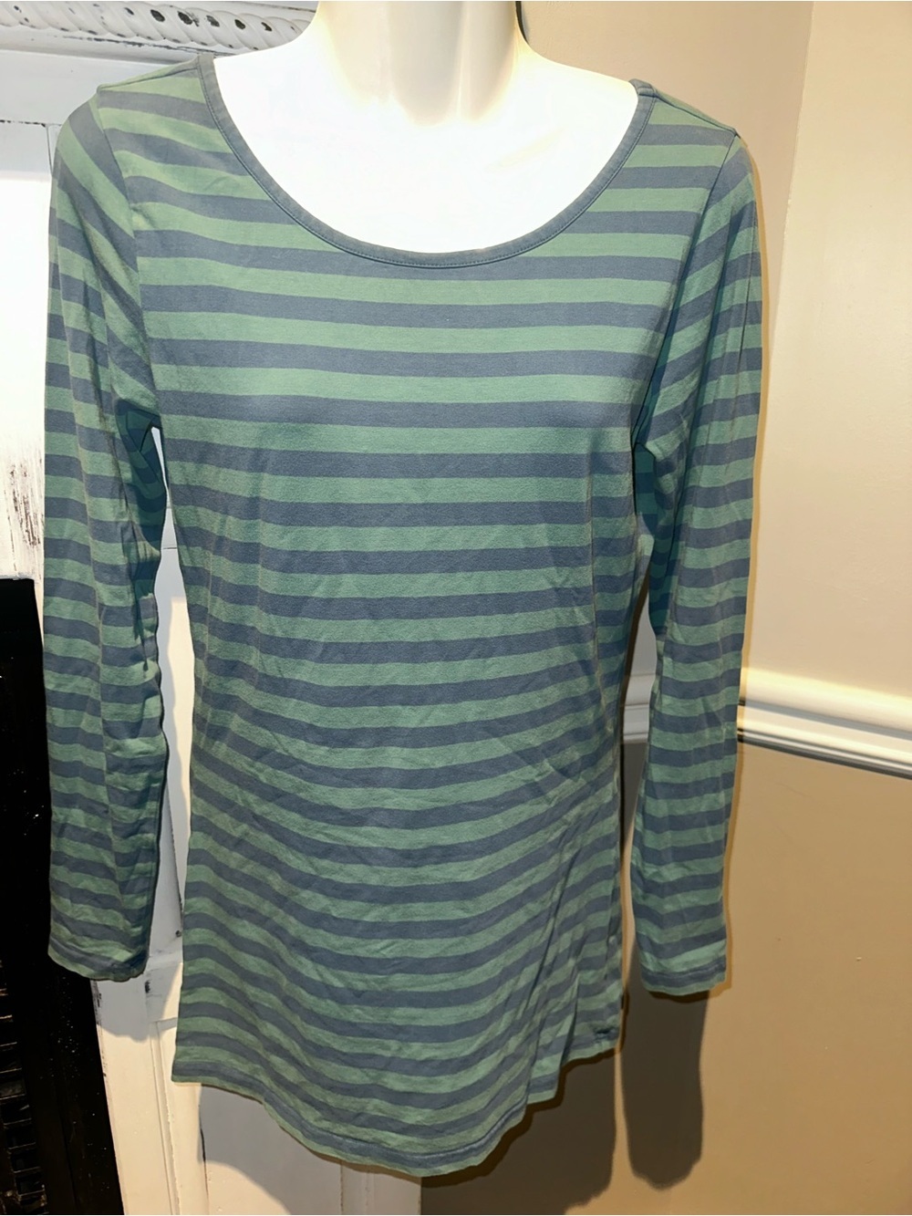 Matilda Jane Teal and Blue Striped Long Sleeve Tee